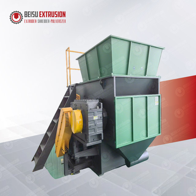 Waste recycling plastic single shaft shredder machine for PVC/PE/HDPE/LDPE/PET pipes and tanks