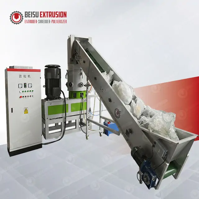 BEISU Price of Waste Plastic HDPE PE PP PET Film Bag Agglomeration Machine