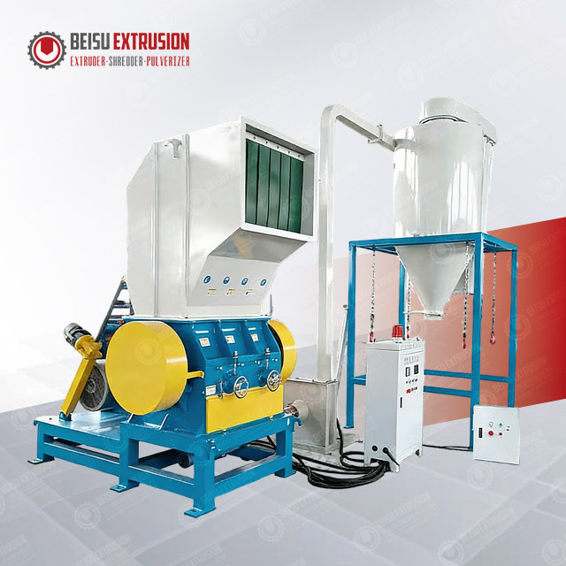 Waste Plastic Recycling PVC PE PP Crushing Machine for injection and extrusion fitting profile sealing strip