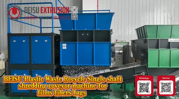 Heavy-Duty Industrial Plastic Shredder | BEISU Single & Double Shaft Shredding Machine